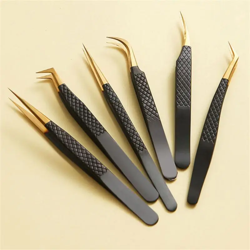 

Stainless Steel Eyelash Tweezers Nail Sticker Nail Tool Tweezers Eyebrow Tweezer Professional Makeup Tools for Eyelash Extension