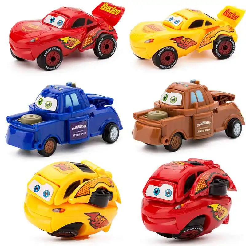Фото Горячая новинка: Игрушки Disney Toy Story - Трансформирующиеся машинки Молния МакКуин в стиле Q-образ, гоночные модели, подарки для друзей №2