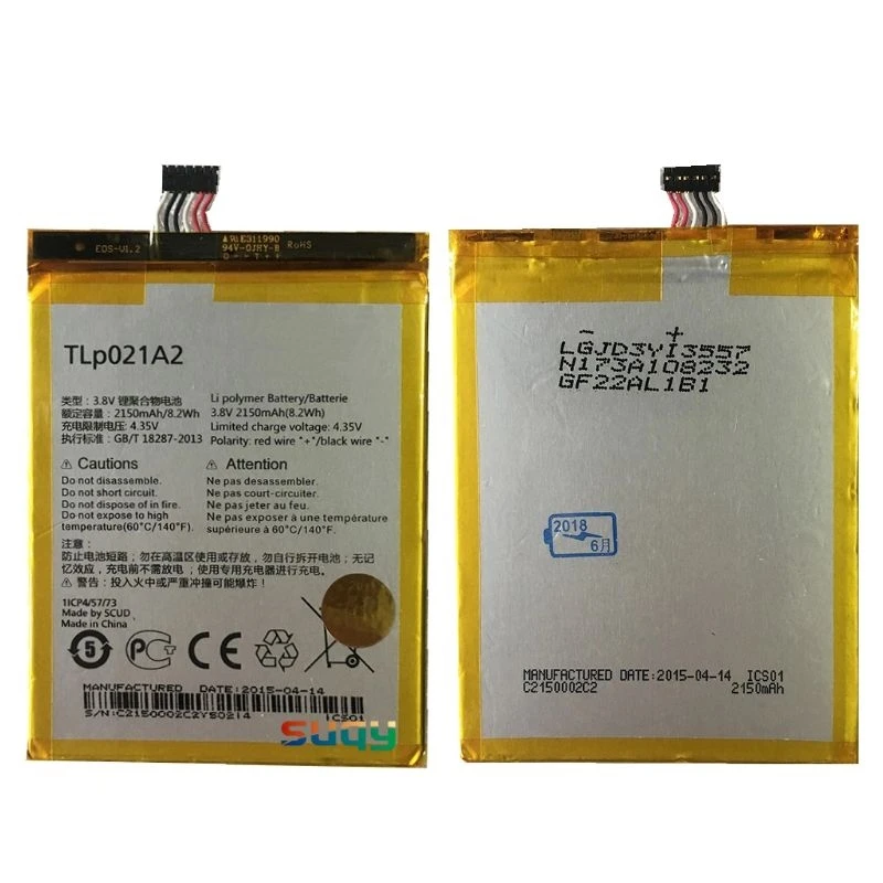 

SUPERSEDEBAT TLp021A2 Phone Bateria for Alcatel One Touch Idol 2 S OT-6050 OT-6050Y TCL S830U S838M Original Battery Replacement