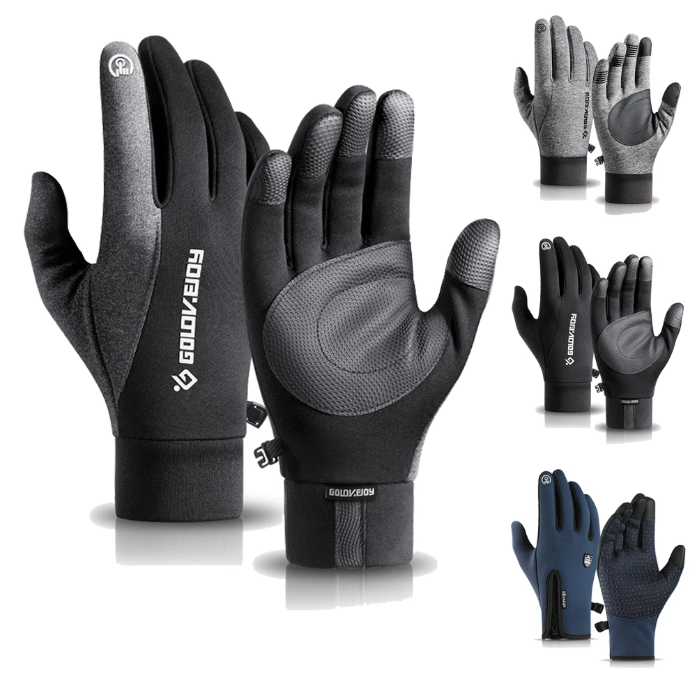 

2022 Winter Gloves For Men Touchscreen Warm Outdoor Cycling Driving Motorcycle Cold Gloves Windproof Waterproof Womens Gloves