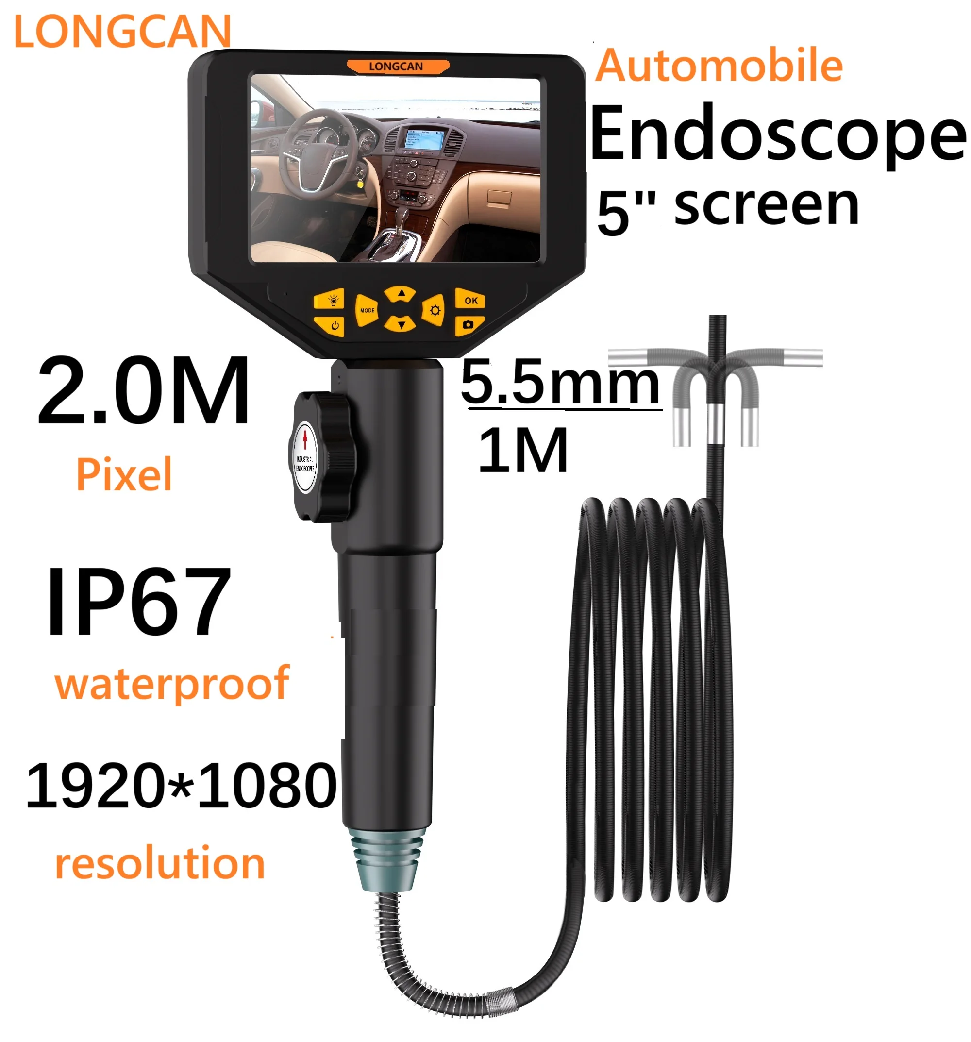 LONGCAN Бороскоп эндоскоп 1080P