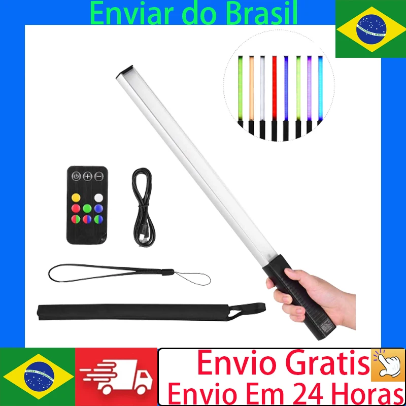 

New LUXCEO RGB LED Video Fill Light Full Color Colorful Handheld 10W Flash Light Stick Photographic Lighting With Remote Control