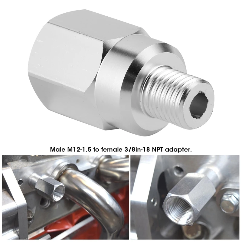 

for LS LS1 LSX Oil Pressure Sensor Adapter Engine Swap M12 1.5 Adapter to 3/8 NPT Coolant Temperature Sensor