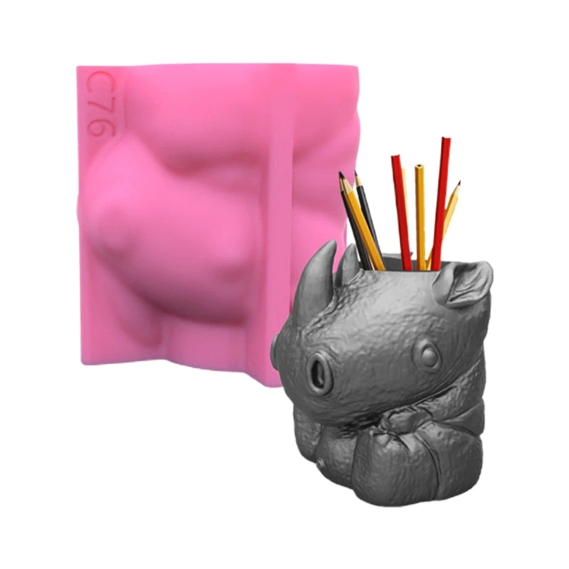 

Силиконовая форма для Рино 3D, гипсовая форма «сделай сам», суккуленты, бетонный цветочный горшок, декоративная форма для подсвечника