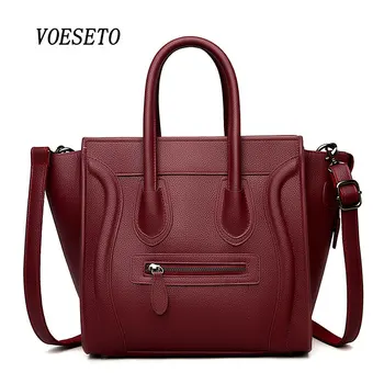 VOESETO Women's High Quality Luxury Designer Replica Handbag Leather Shoulder Bag Top Handle Big Tote Black Bags 2021 Brand New