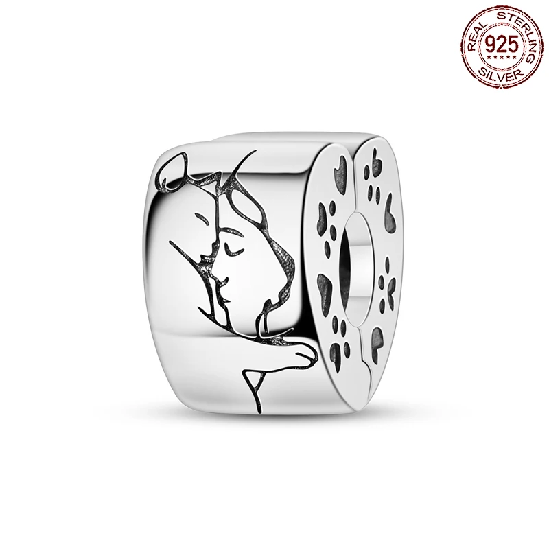 Браслеты Pandora женские из серебра 925 пробы с подвеской в виде кошки и девушки