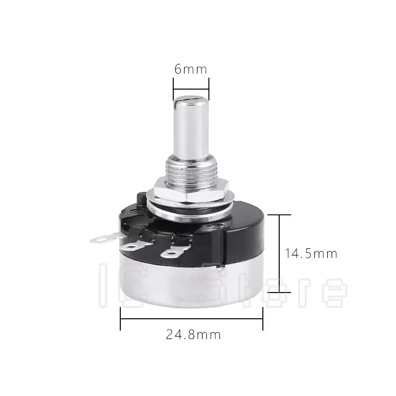 RV24YN20S однооборотный поворотный конический потенциометр из углеродной пленки 1K 2K