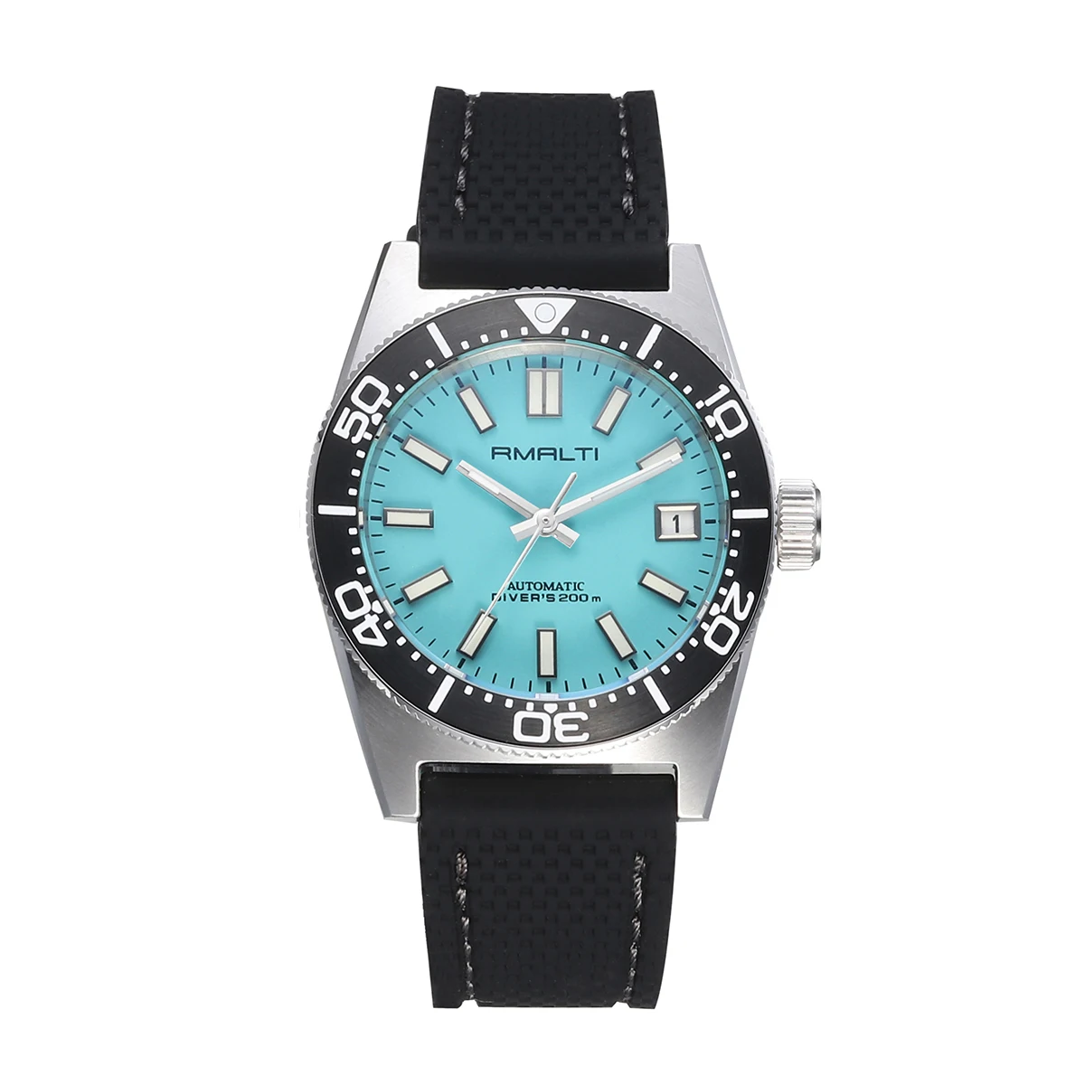

RMALTI 62mas 38.5mm Diver Men's Watch Sunburst K1Glass NH35 Automatic Mechanical Watches Bracelet Date 20Bar Lume customize dial