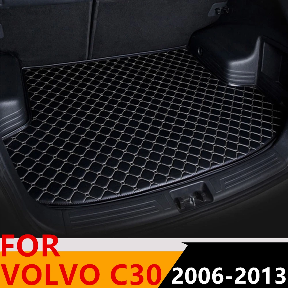 

Коврик Sinjayer для багажника автомобиля, водонепроницаемый коврик для багажника автомобиля, плоский коврик для груза, коврик, подкладка для Volvo C30 2006 2007 2008-2013