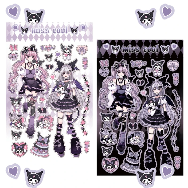 

2 шт. Kawaii Мультфильм дьявол девушка наклейка девушка скрапбукинг ручной аккаунт наклейка s корейский ins Idol карта DIY декоративный материал Кан...