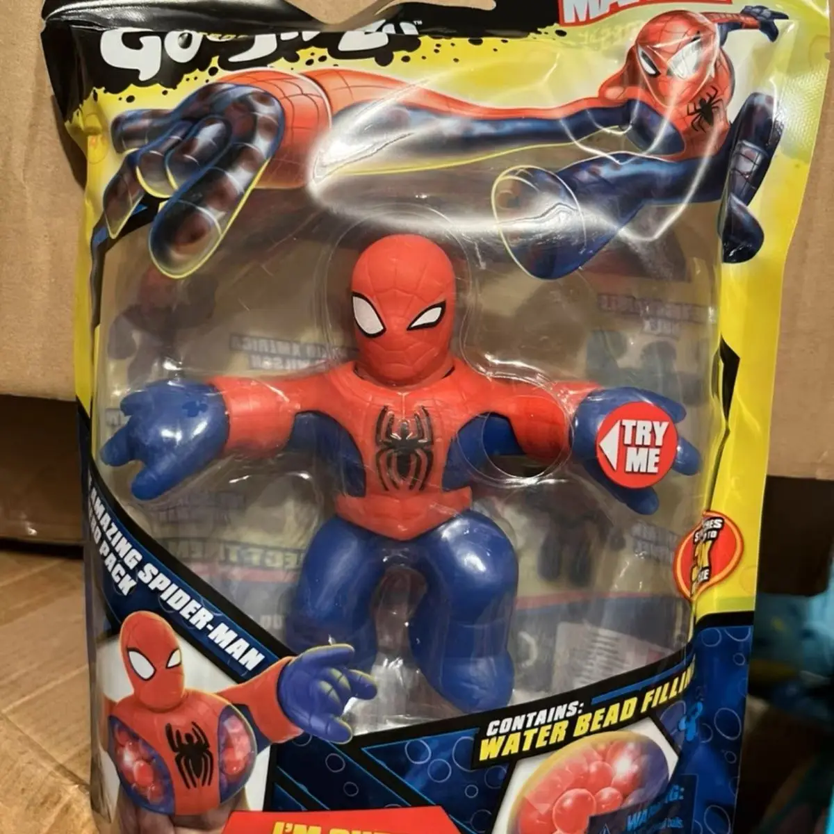 

GOO Jit Zu USA Marvel Series Comics Spider-Man Venom Hand-made Elastic Deformation Decompression Soft Rubber Toys.