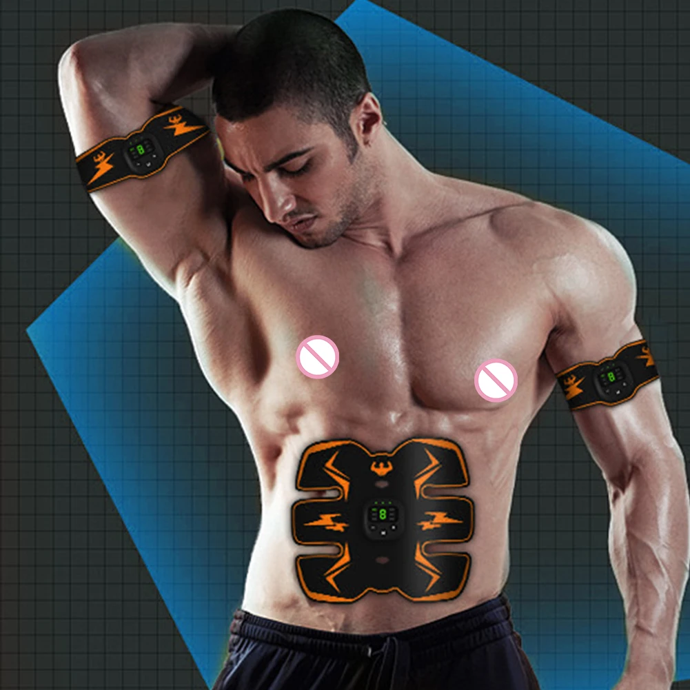 

USB LCD Electric Abdominal Muscles Sticker Smart Wireless Belly Muscle Shaping Stickers Rechargeable Weight Loss for Arms Legs