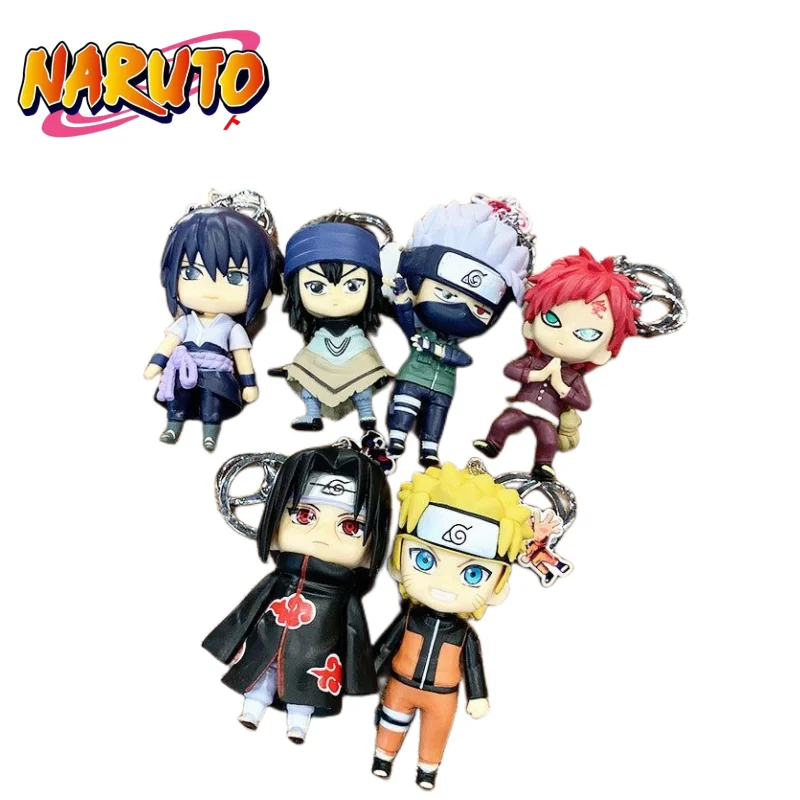 

Naruto Anime Cartoon Hand Sasuke Kakashi School Bag Pendant Creative Surrounding New Exquisite Doll Chain Small Gift Keychain