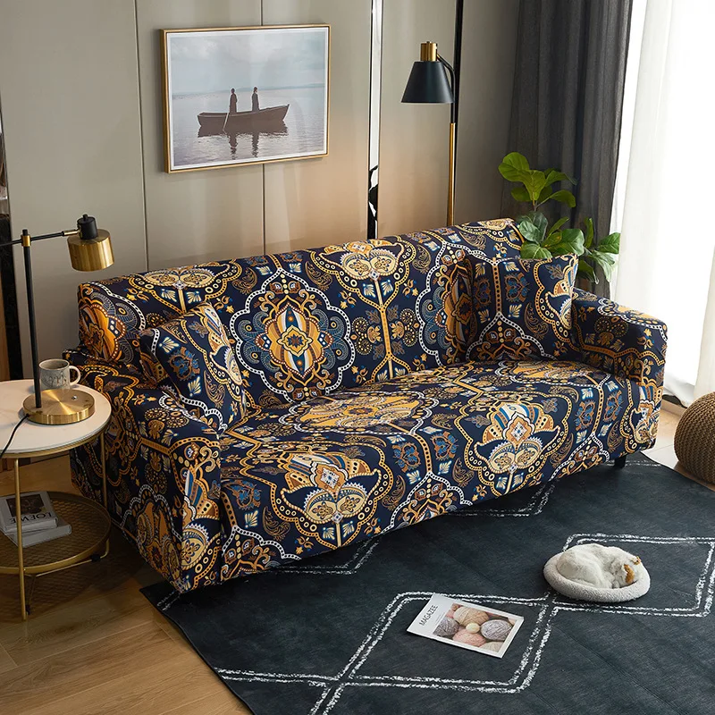 

3 Seat Sofa Cover Home Decoration Living Room Printed Chair Bed Set Furniture L Shape Couch Elastic Water Washin