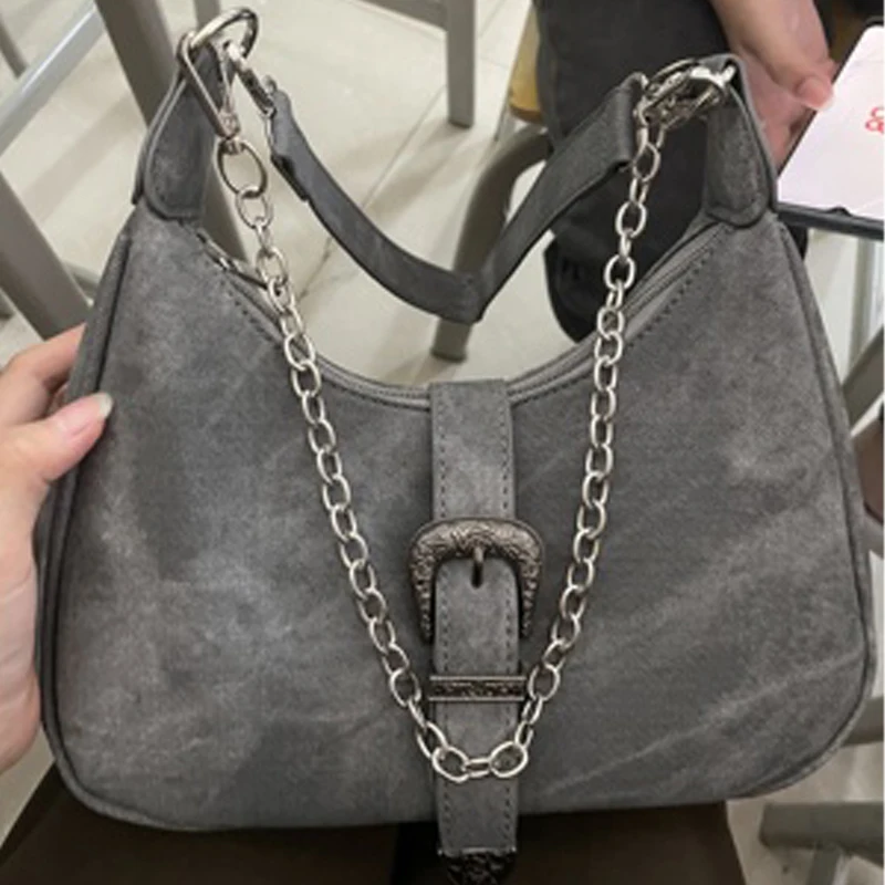 2023 Fashion Women's Armpit Bag Vintage Half Moon Bag Canvas Handbag Designer Shoulder Bag Small Handbag Protective Female Bagot