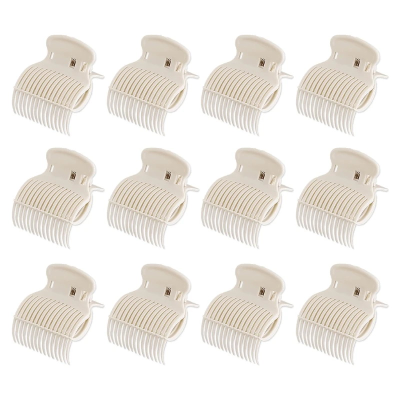 

2023 New 12 Pieces Salon Hot Roller Hair Clips Insulation Claw Curler Replacement Clamp for Women Girls Hairdressing Hair Tools