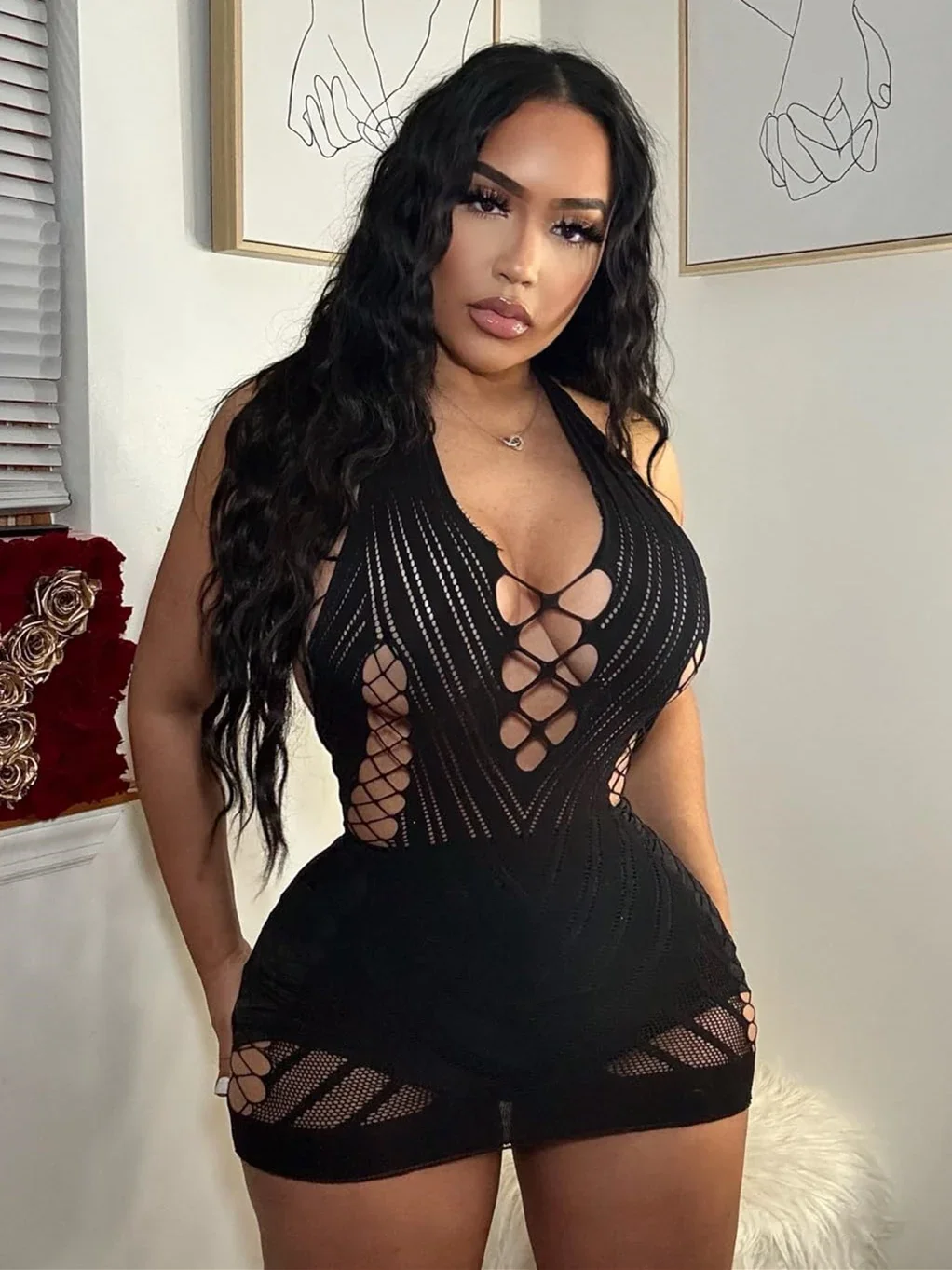 Сексуальное женское платье одежда для сна черная без рукавов женская летняя