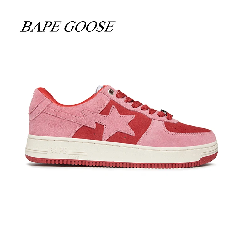 

BAPEGOOSE 2022 New Original Men Suede Casual Skateboard Shoes Af1 Air Force Cushion Walking Jogging Loafers Tennis Hip Hop Women