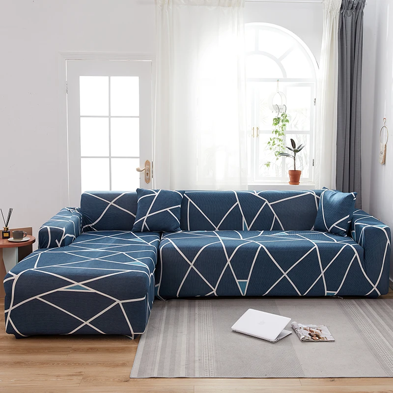 

Colors Stretch Sofa Covers for Living Room Printed Modern Slipcover L Shape Corner Funda Elastic Couch Cover 1/2/3/4 Seater