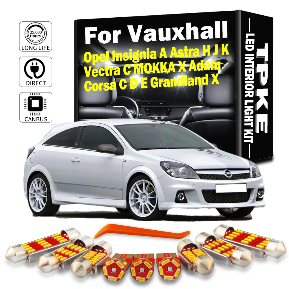 TPKE Canbus для Vauxhall Opel Insignia A Astra H J K Vectra C MOKKA X Corsa D E Grandland Adam Светодиодная лампа