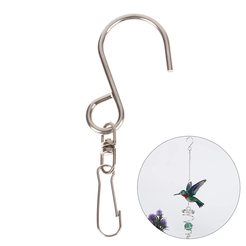 

5 Pcs Swivel Hooks Clips Stainless Steel Hooks Smooth Spinning For Hanging Wind Spinners Wind Chimes Crystal Party Tools