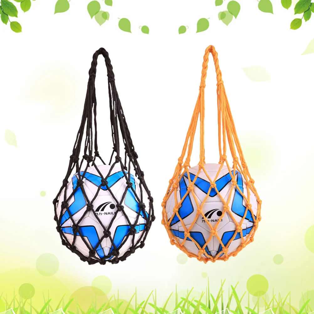 2 Pcs Storage Net Basketball Football Net Bag Storage Pouch Storage Bag for Office Dorm School Home