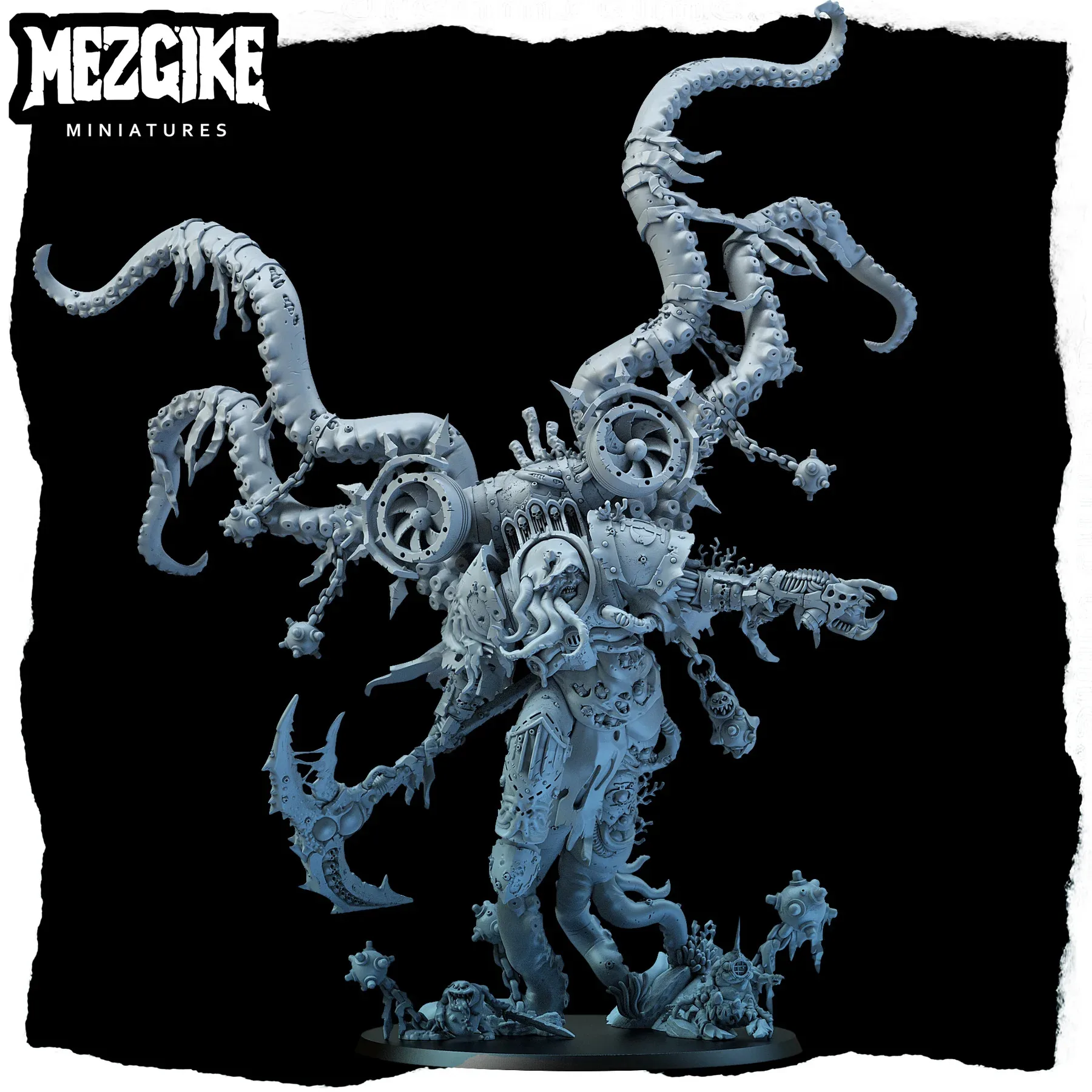 Фото Mthulus, prime lord of the dredge, infested Proxy Figure, Pustulent Fighter, 3D-печатная модель, Action Tabletop Wargame №2