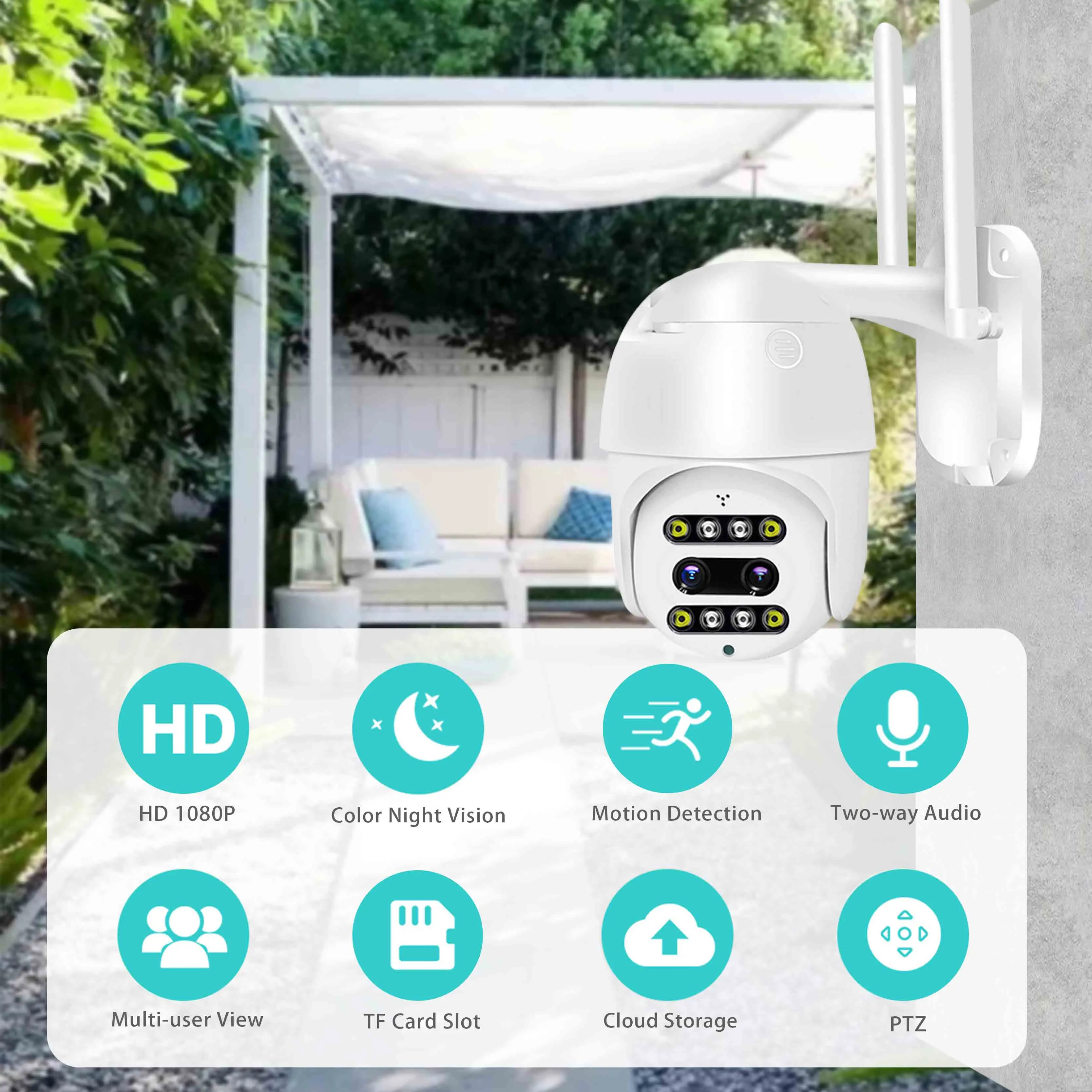 IP-камера с 10-кратным оптическим зумом 1080P Wi-Fi ночным видением | Безопасность и
