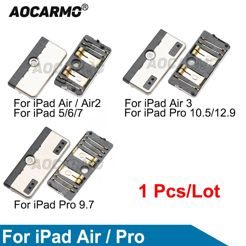 Aocarmo For iPad 5/6/7 2017 2018 2019 10.2 Pro 9.7 10.5 12.9 Battery FPC Connector Contact On Mainboard  For iPad Air Air2 Air3