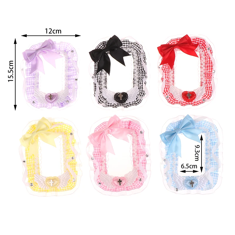 Держатель для фотокарточек с бантом на рукаве тканевый кулон сделай сам