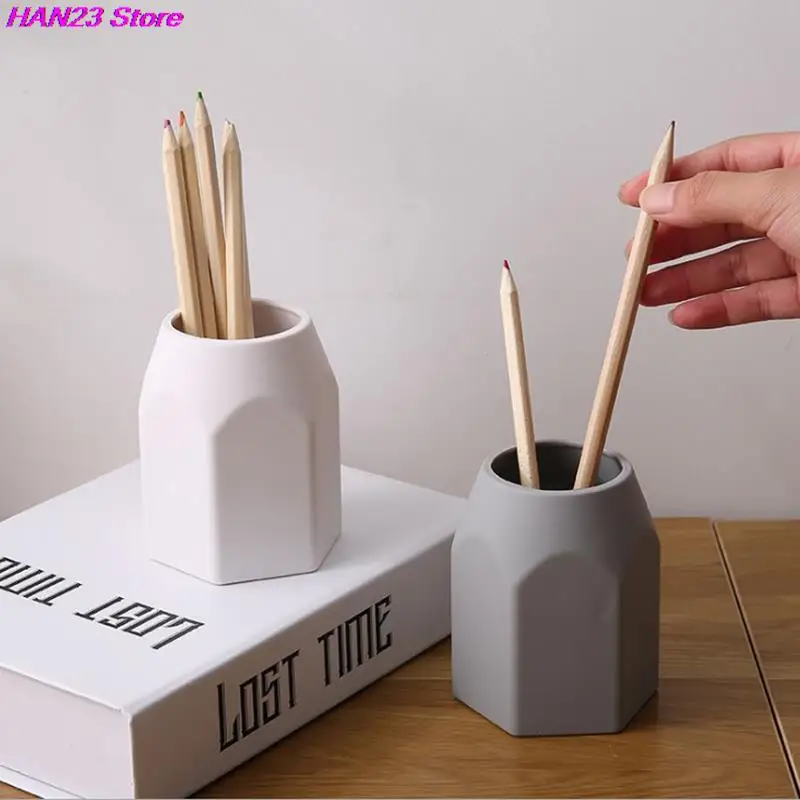 

Simple Silicone Pen Holder Pencil Stand Desktop Storage Case Box Desk Office Organizer Holder School Stationery Supplies