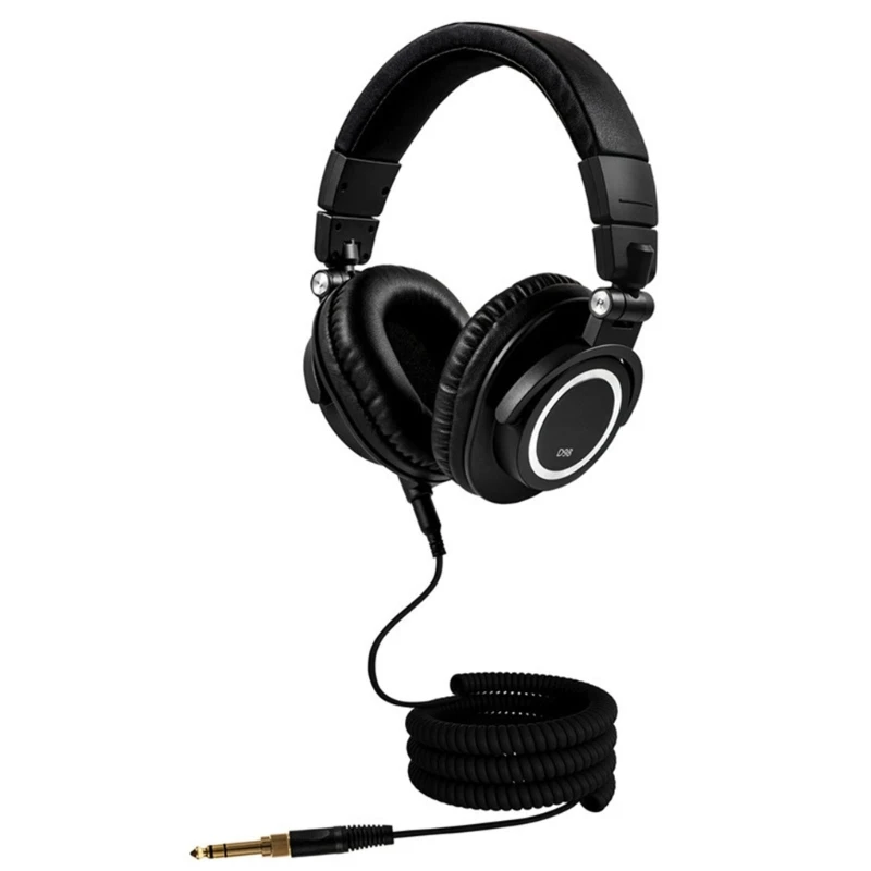 

New Headphone Stereo Over-ear Headset with 3.5/6.35mm Plug for Recording Monitoring