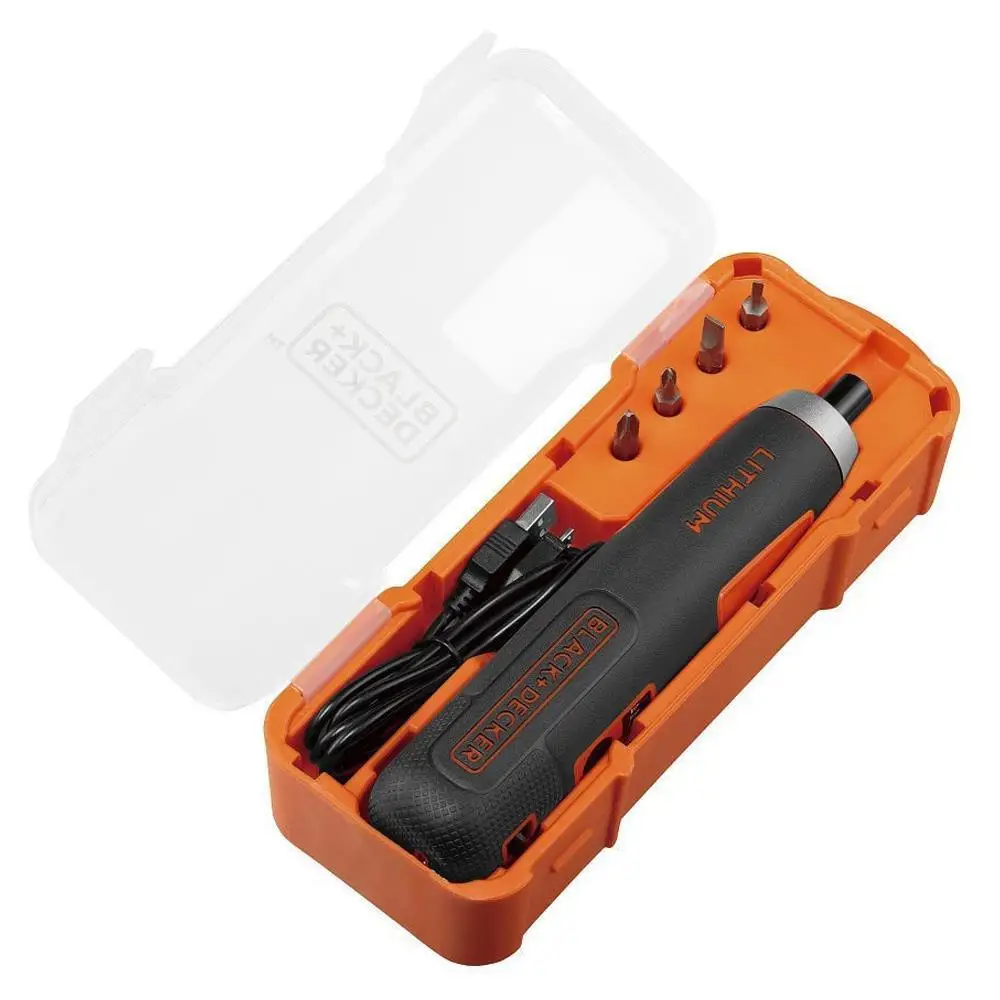 

Black Decker BD40K4 4-вольтовый литий-ионный умный перезаряжаемый шуруповерт + 4 отвертки