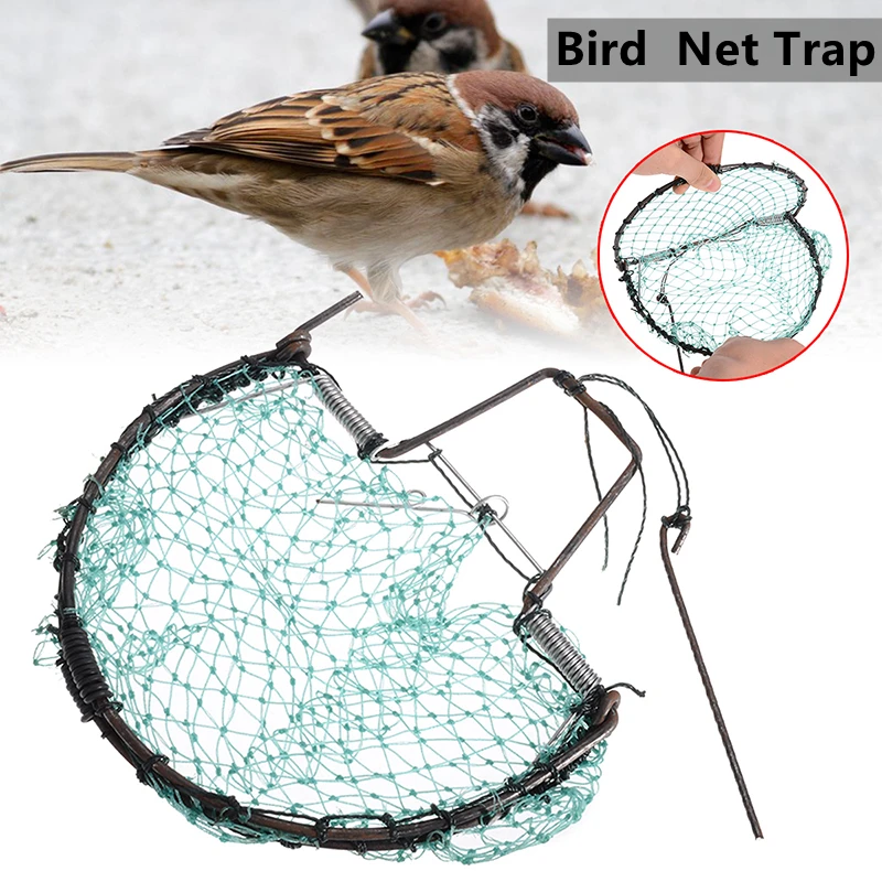 Bird Trap Hunting Net Bird Pigeon Quail Trap Hunting Bird Trap Snare Trap Cage Mesh Net Tool Diameter 20cm/30cm/40cm/50cm
