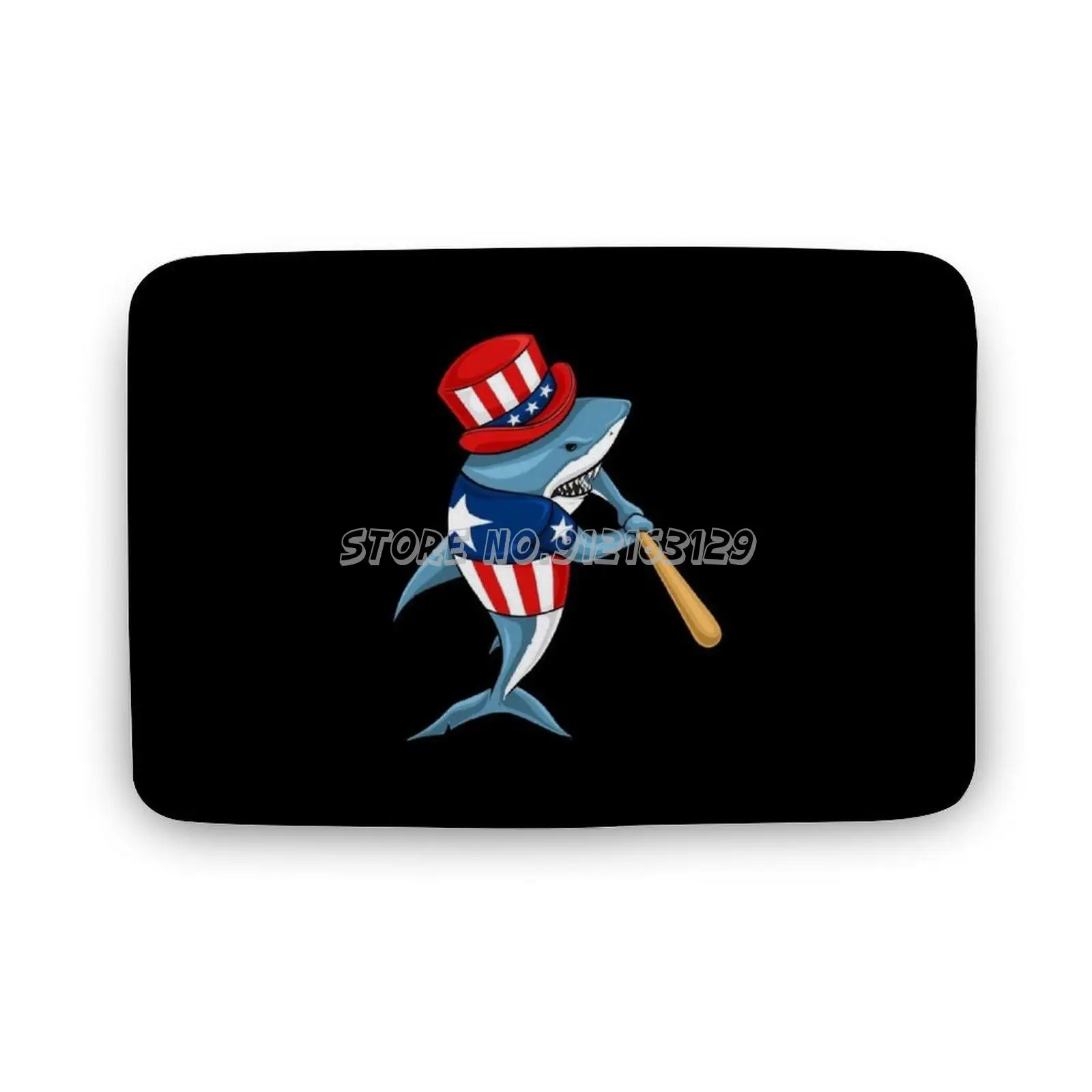 Акула Бейсбол 4 июля напольный коврик для гостиной дверной декоративные коврики