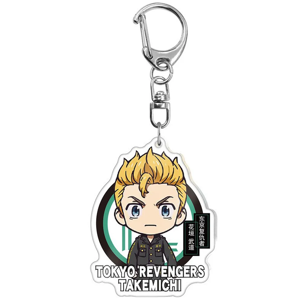 

Anime Keychains Tokyo Revengers Double Side Transparent Acrylic Cartoon Key Chain Ring Women Girl Bag Accessories Mikey Draken