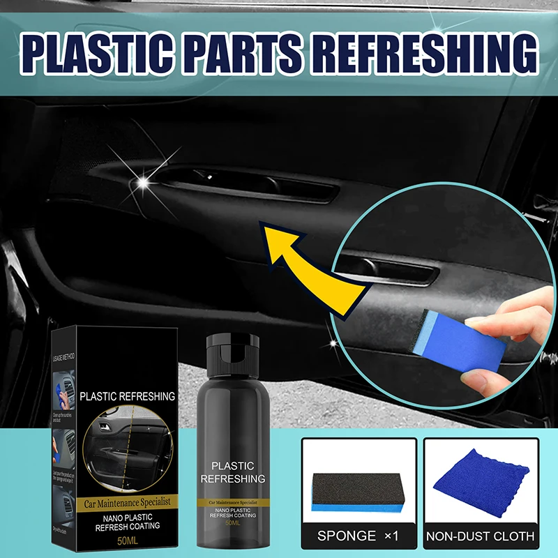 

30/50ml Car Plastic Refurbished Cleaner Interior Part Clean Polishing Dashboard Crystal Coating Restoration Agent Maintain Gloss