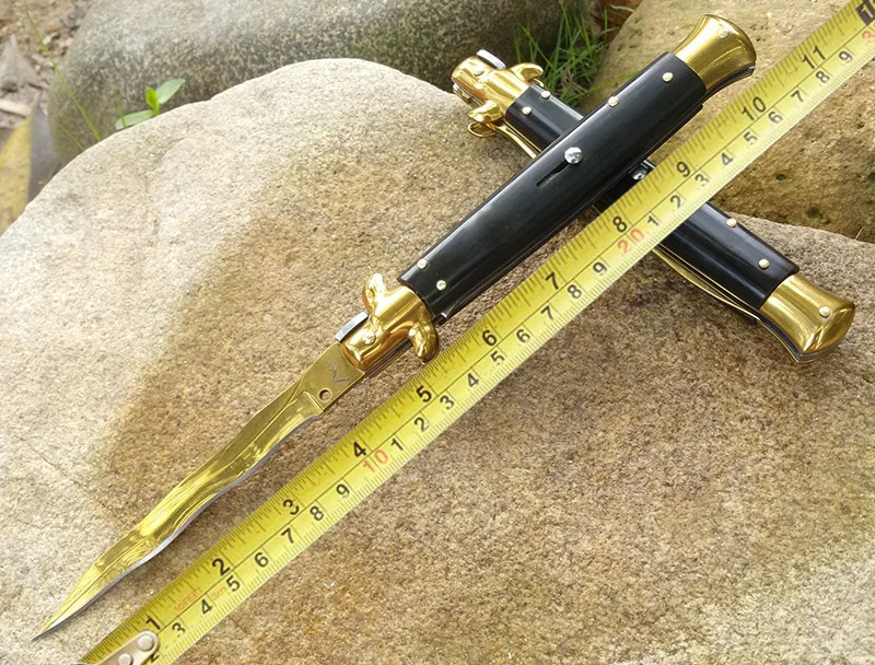 

Итальянская мафия AKC нож 11 ''ножи коллекционный нож охотничья Искусство нож для улицы лучший подарок 414L