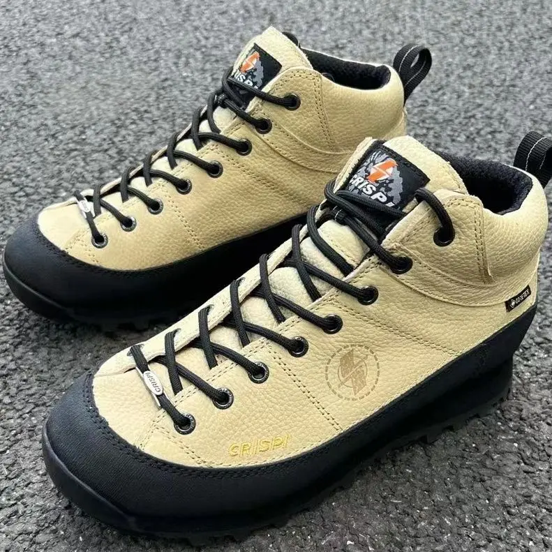 Men`s  GTX waterproof Genuine leather breathable anti-slip hiking working boots mens outdoor camping walking boots