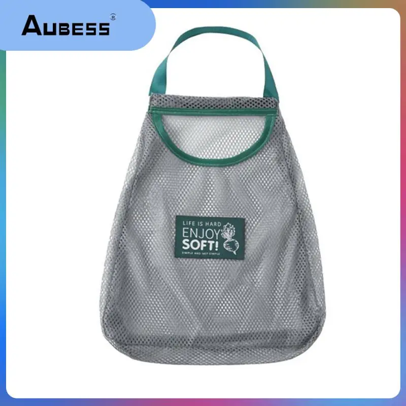 

2/4/5PCS Reusable Breathable Mesh Bag Multi-purpose Storage Net Bag Potatoes Onions Wall-mounted Hanging Mesh Bag Large Capacity