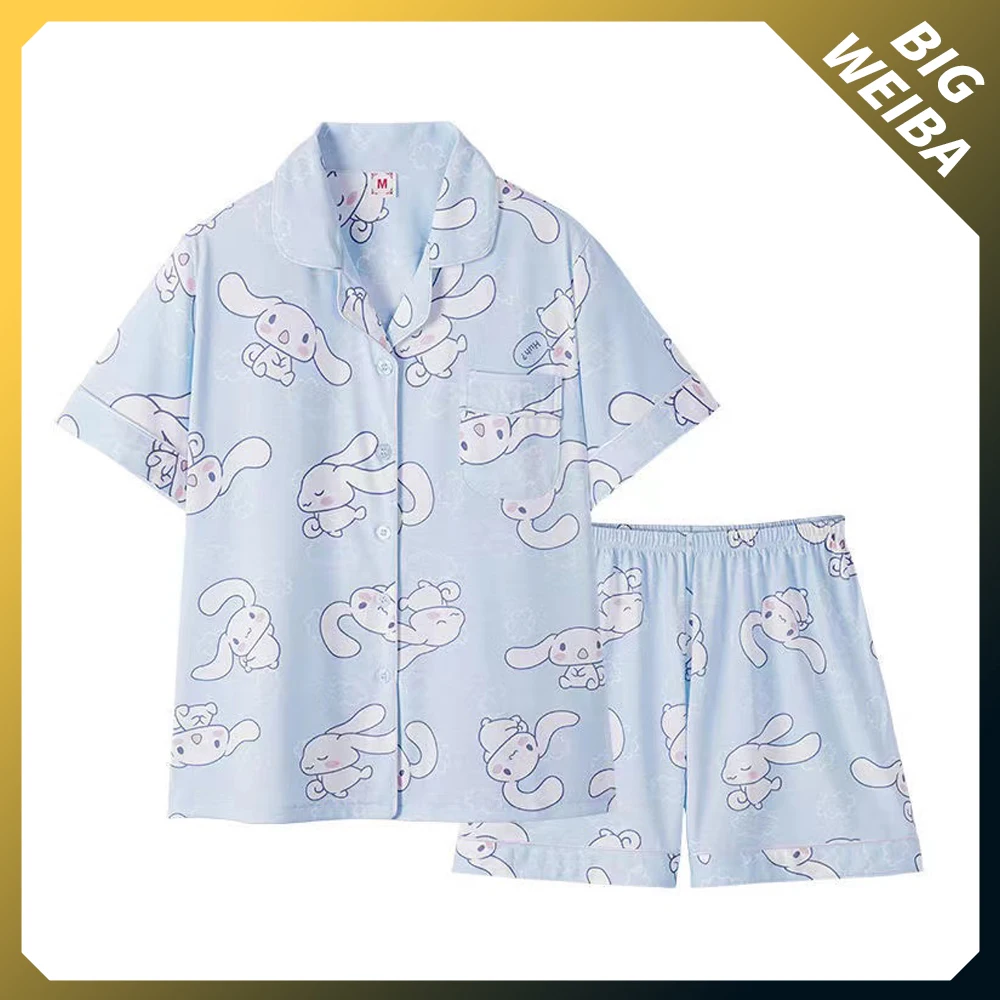 

2022 New Sanrioed Mymelody Kuromi Cinnamorol Pajama Set Girl Thin Summer Pajamas Cute Homewear