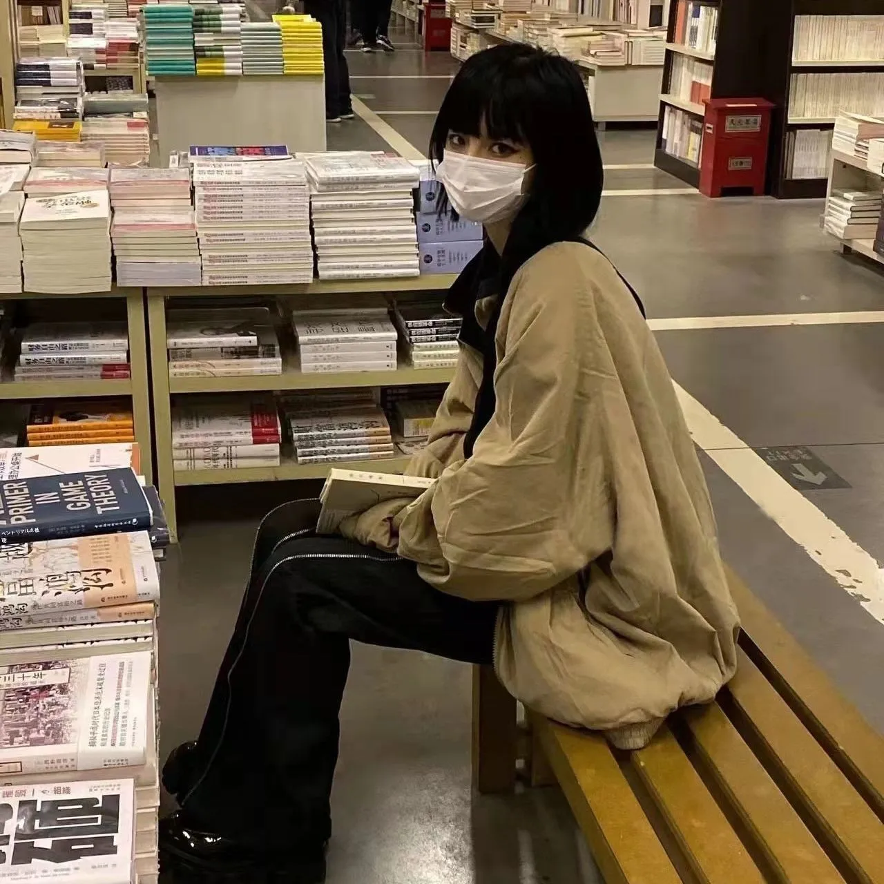 2023 Autumn and Winter Japan fashion Ins Vintage Khaki Loose All-Match Retro Sle Thin Korean Cargo Top Outerwear