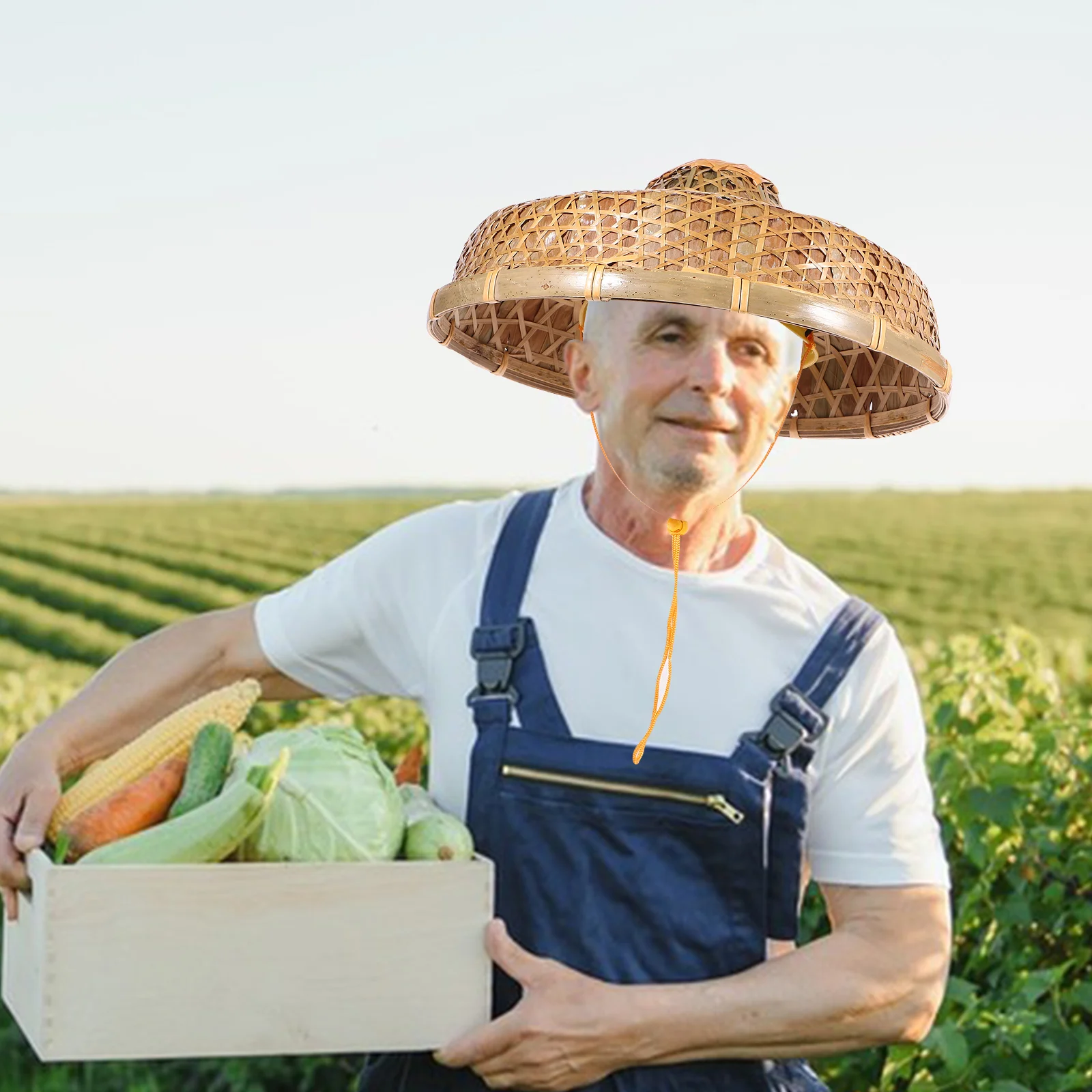 Непромокаемая бамбуковая шляпа для мужчин и женщин женские соломенные