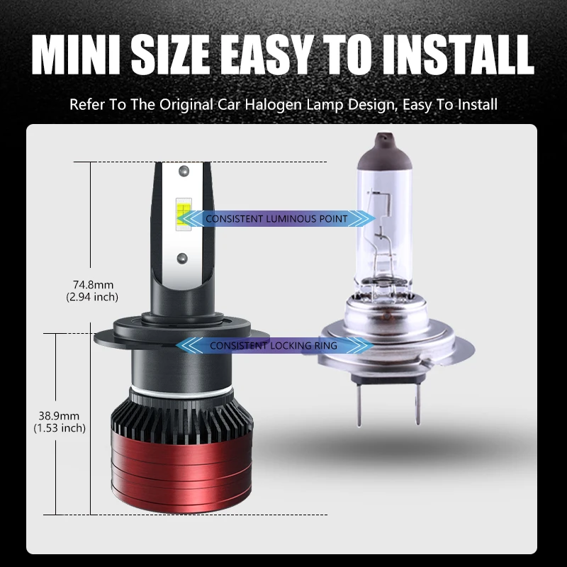 Carsnake Светодиодные Автомобильные Фары 6000 Лм 60 Вт CSP Чипы 6000K 9005 K H1 H4 H7 H8 H9 H11 9006 9012 7540