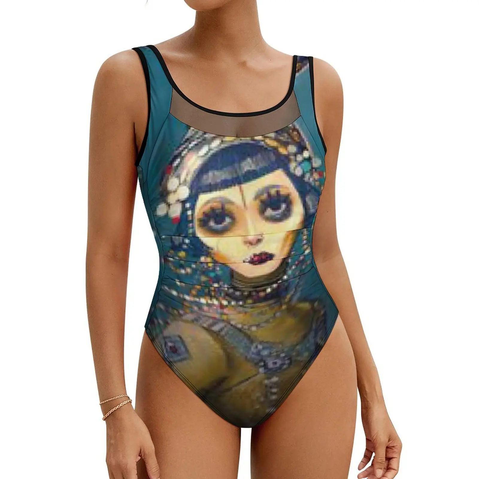 Купальник Jibaro с масляной живописью верхняя одежда для плавания купания Цельный