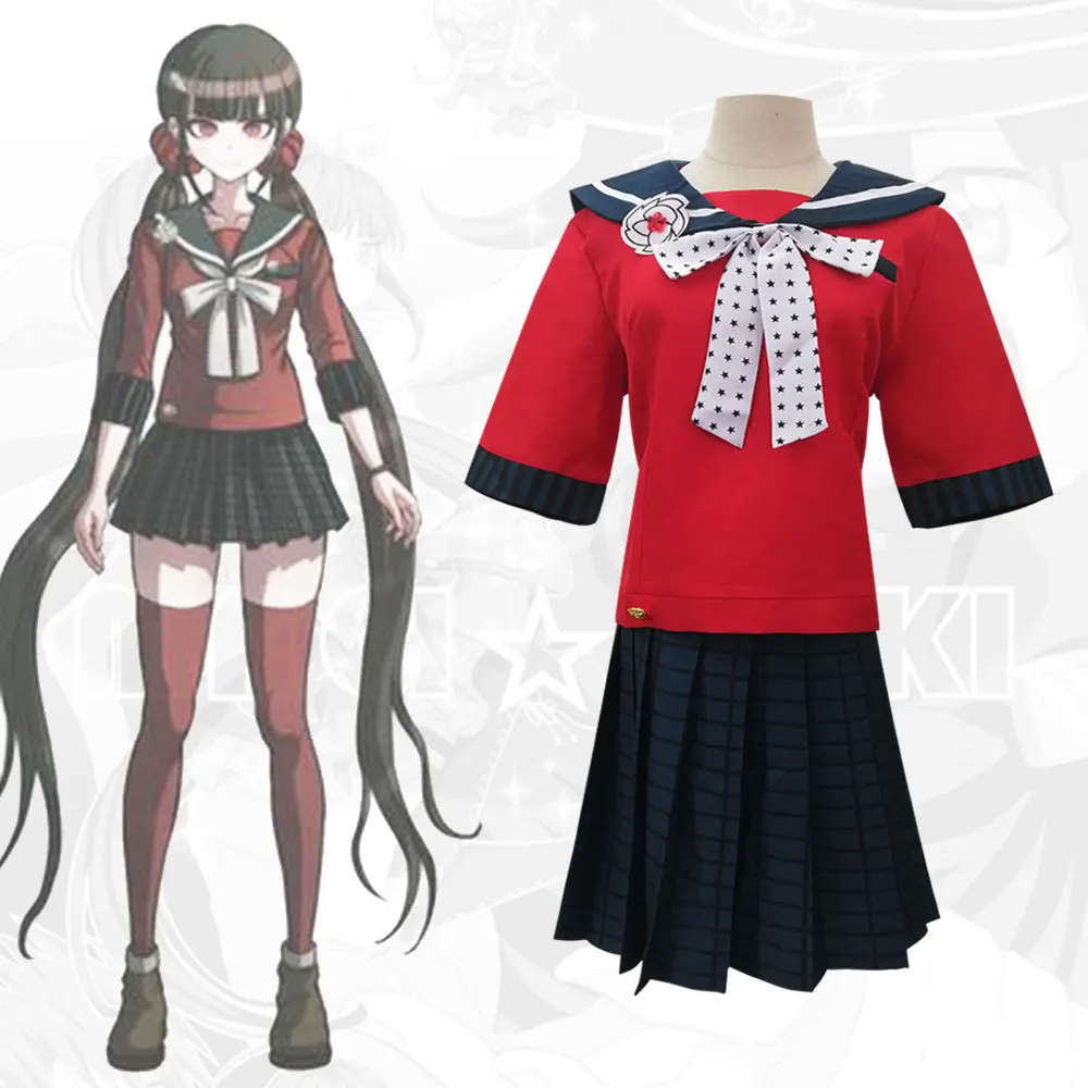 

Danganronpa v3 Anime Cosplay Harukawa Maki Cos maki JK School Uniform Stockings Dress for Halloween Party Cosplay Costume Suit