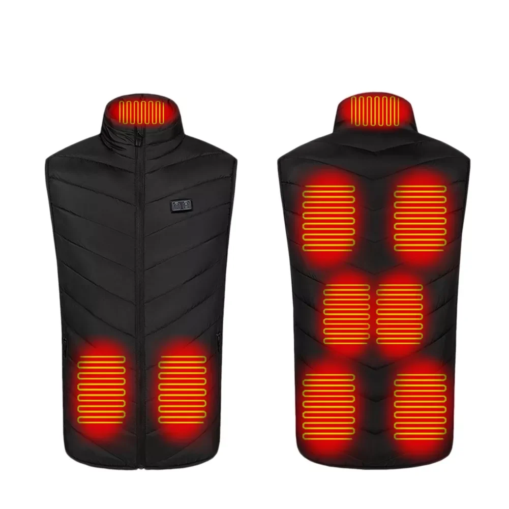 

Heating Vest Warmer 9 Heating Zones USB Powered Rechargeable Thermal Waistcoat Winter Warm Fever Vest Heated Vests for Men Women