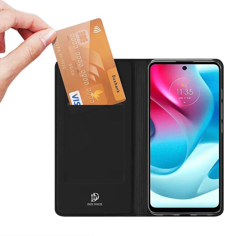 

Original Dux Ducis Pu Leather Case For Moto G60s Edge 20 Pro G100 G10 G30 Power Coque Luxury Thin Flip Cover Wallet Phone Cases