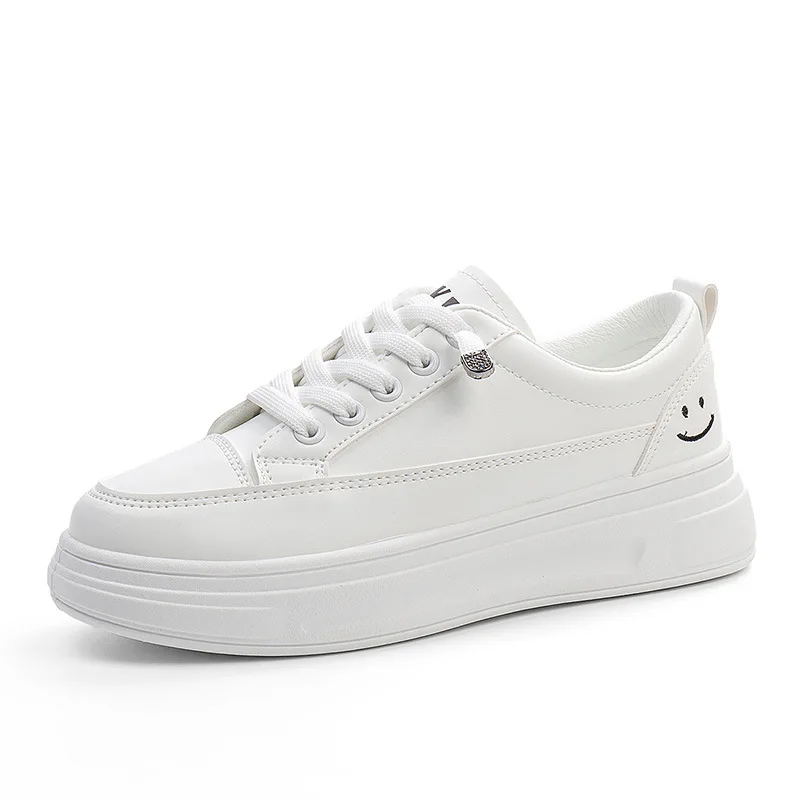 

6622 Small White Shoes Women's Shoes 2022 New Spring And Autumn Low-top Casual Sports Shoes Students Increase Leather Shoes