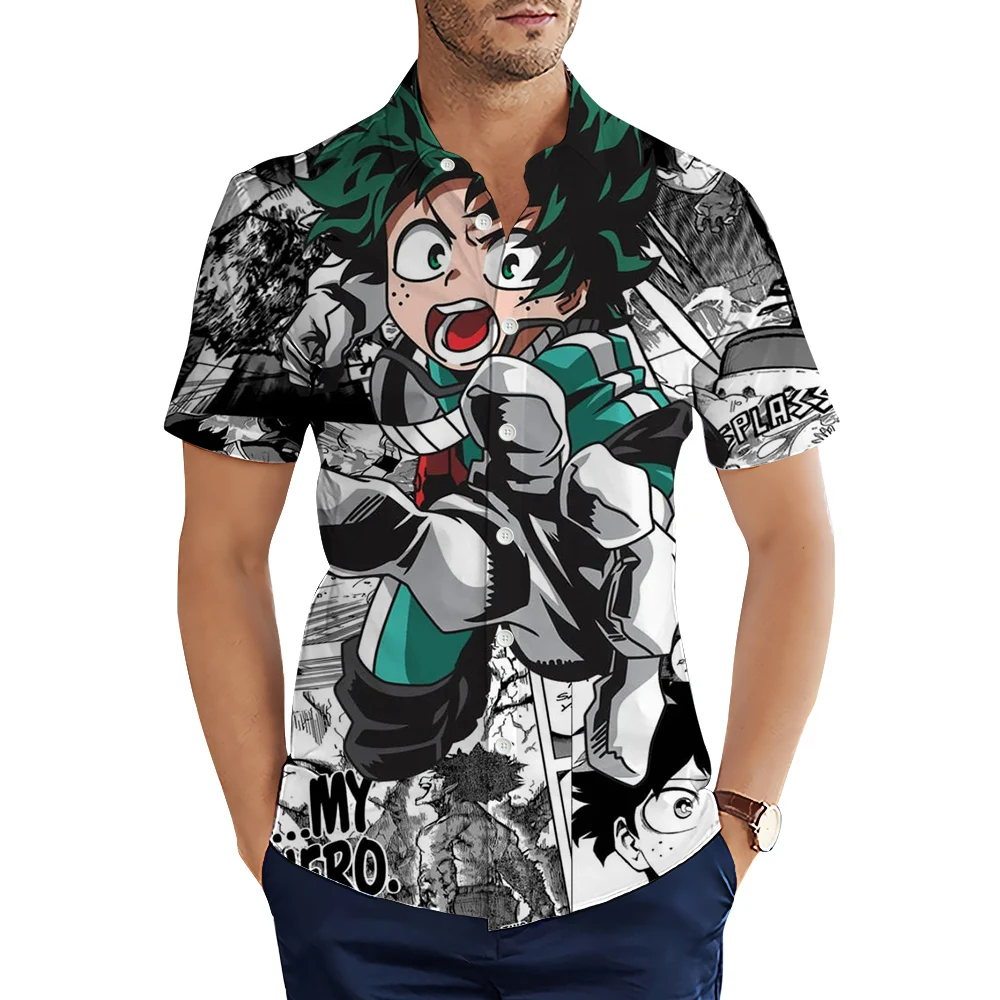 

Модная мужская рубашка CLOOCL с принтом моя геройская академия, летние рубашки, Пляжная рубашка, топы с коротким рукавом, Мужская одежда, Прямая поставка